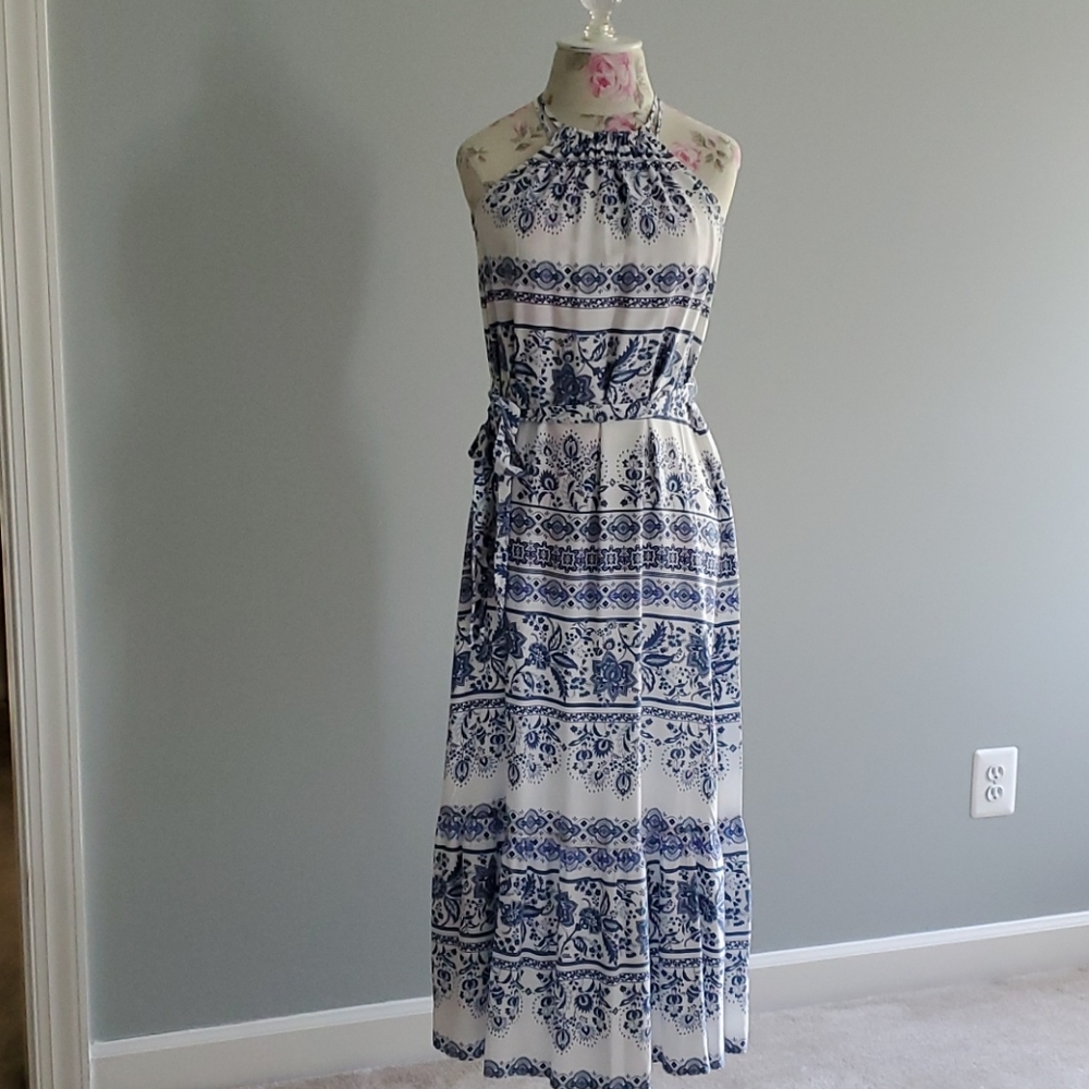 Loft Garden Halter Maxi Dress